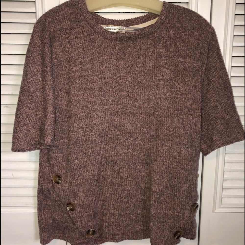 Lilac Cozy short sleeve sweater